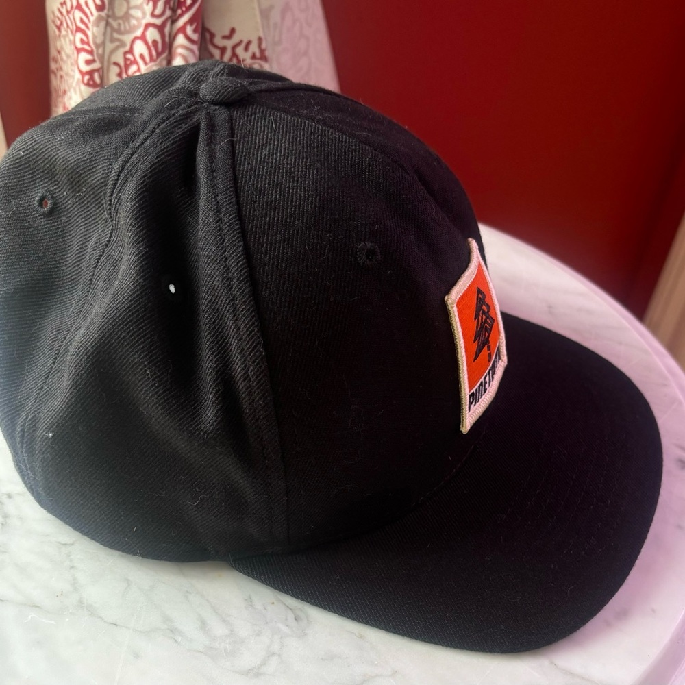 Pinetooth Black Snapback Hat Orange Pine Tree Log… - image 2